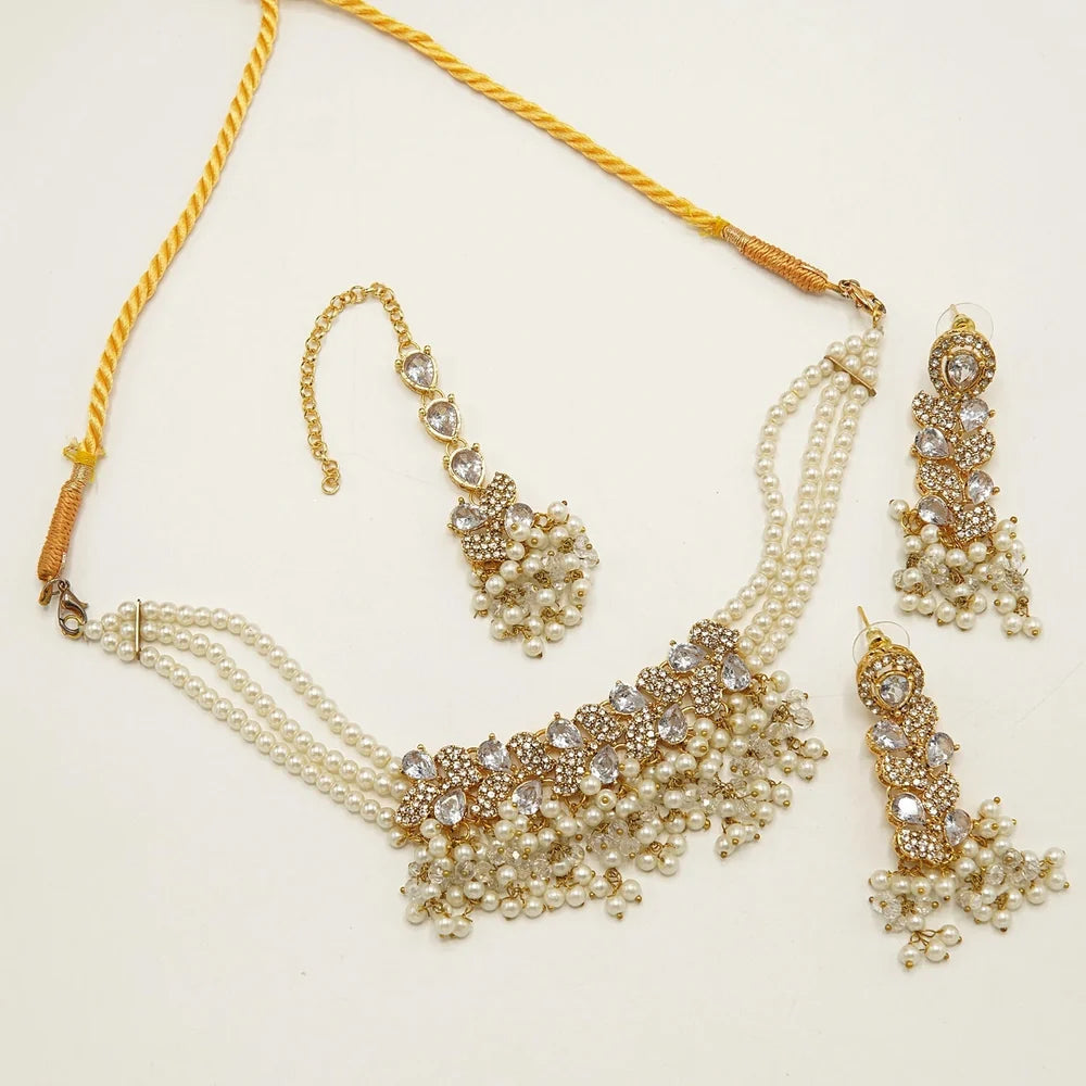 Sparkling Zircones Choker Set