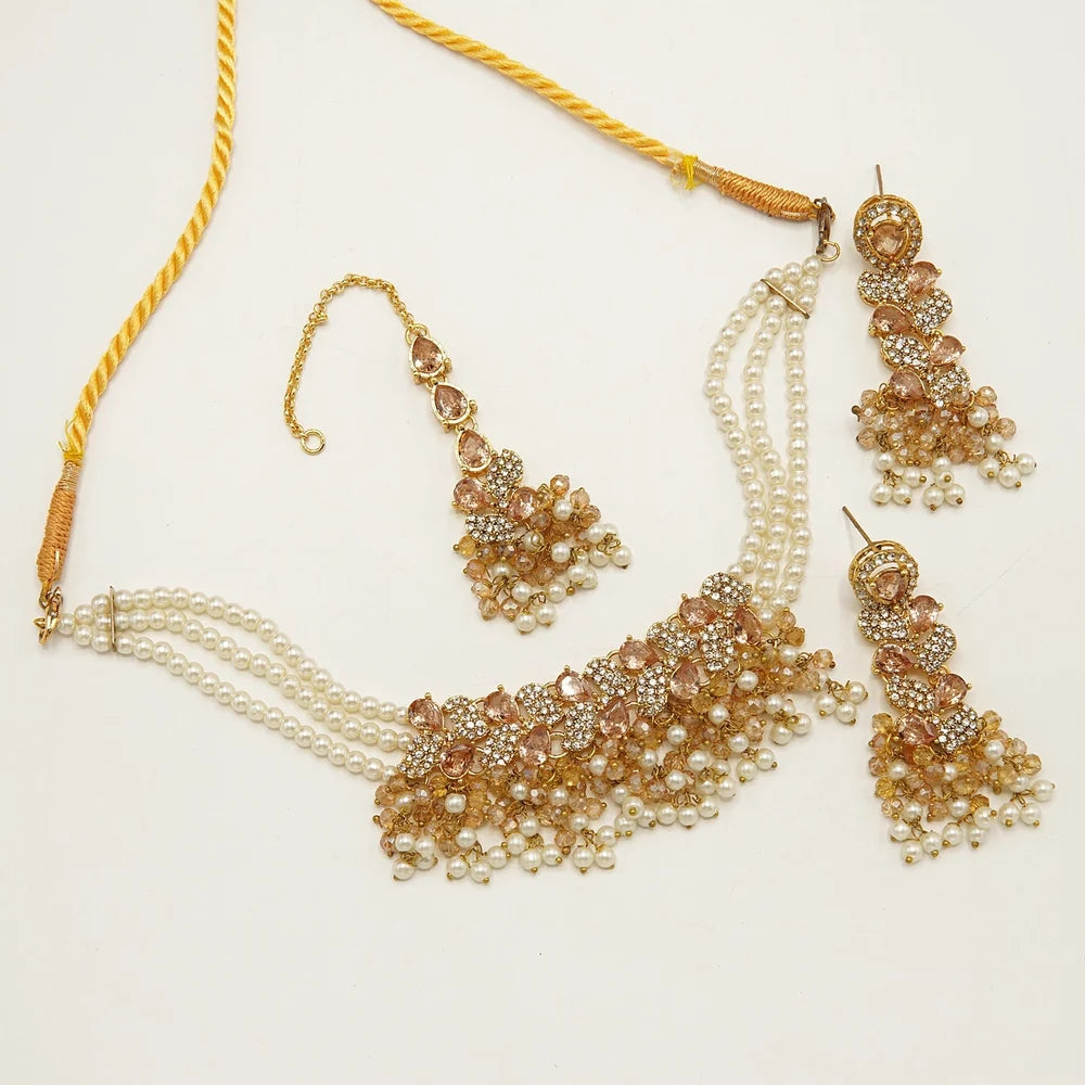 Sparkling Zircones Choker Set