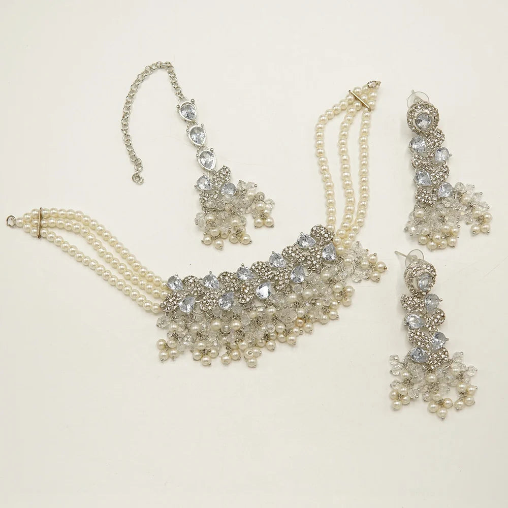 Sparkling Zircones Choker Set