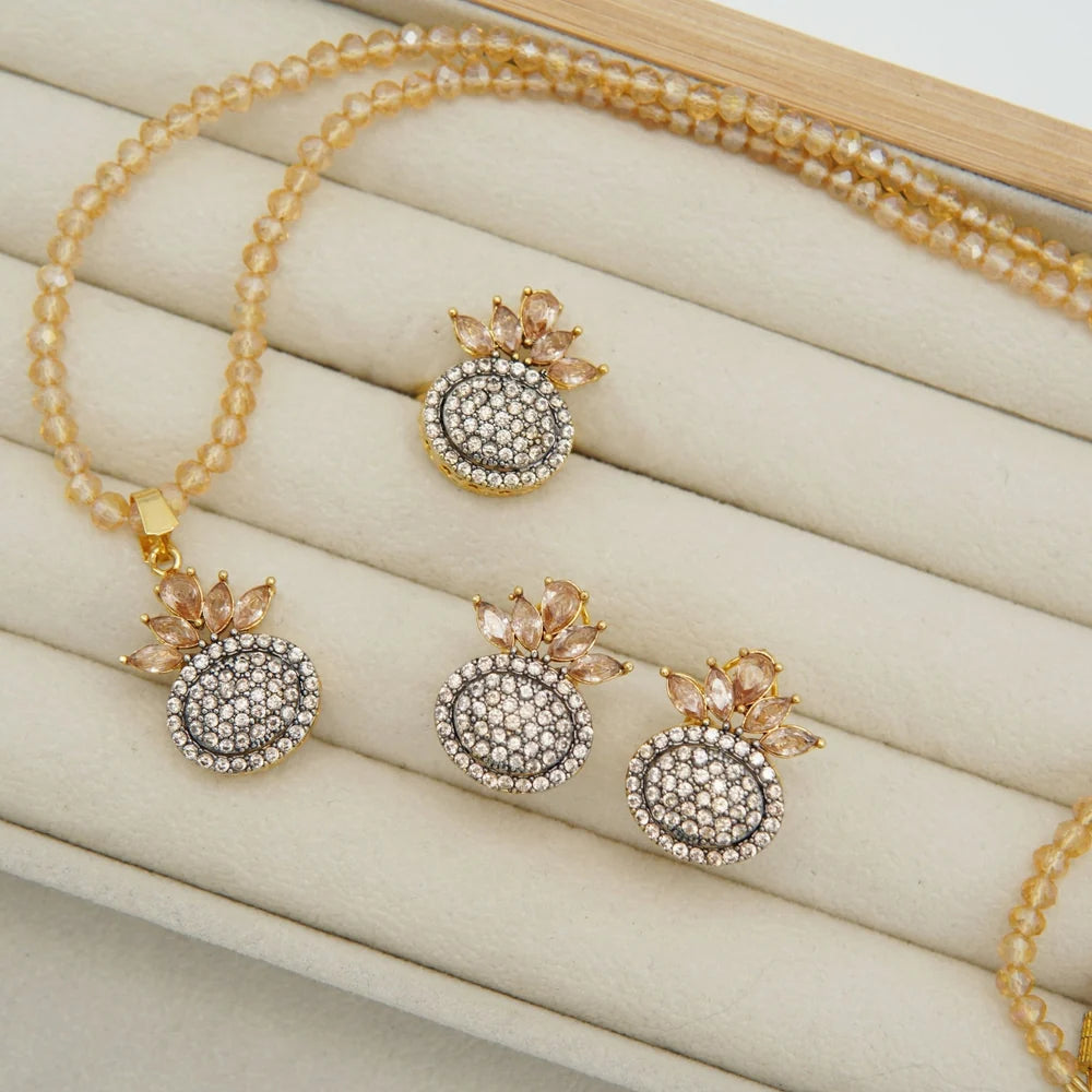 strawberry inspired AD locket set