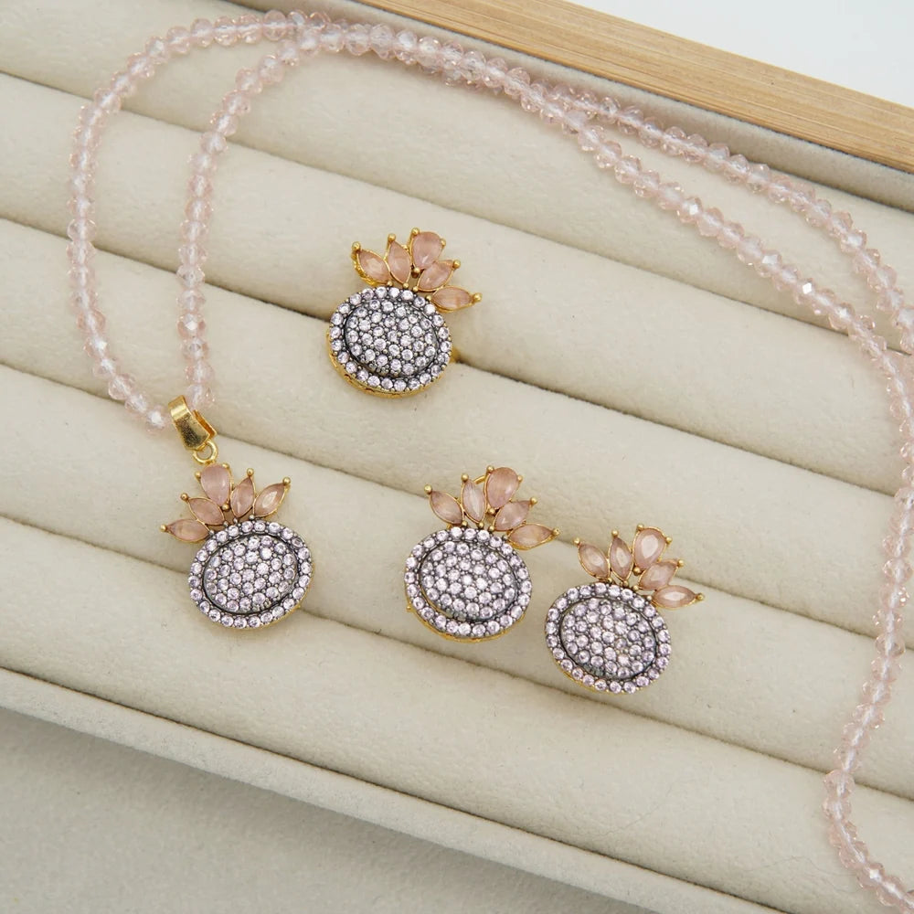 strawberry inspired AD locket set