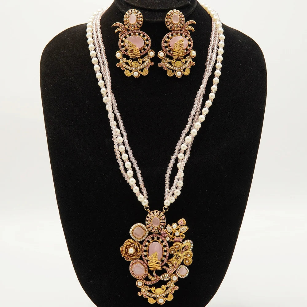 Haseen Turkish pendant long mala set