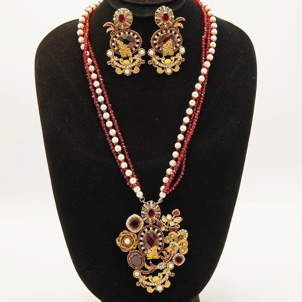 Haseen Turkish pendant long mala set
