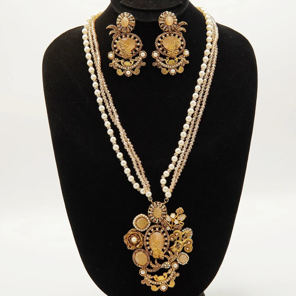 Haseen Turkish pendant long mala set