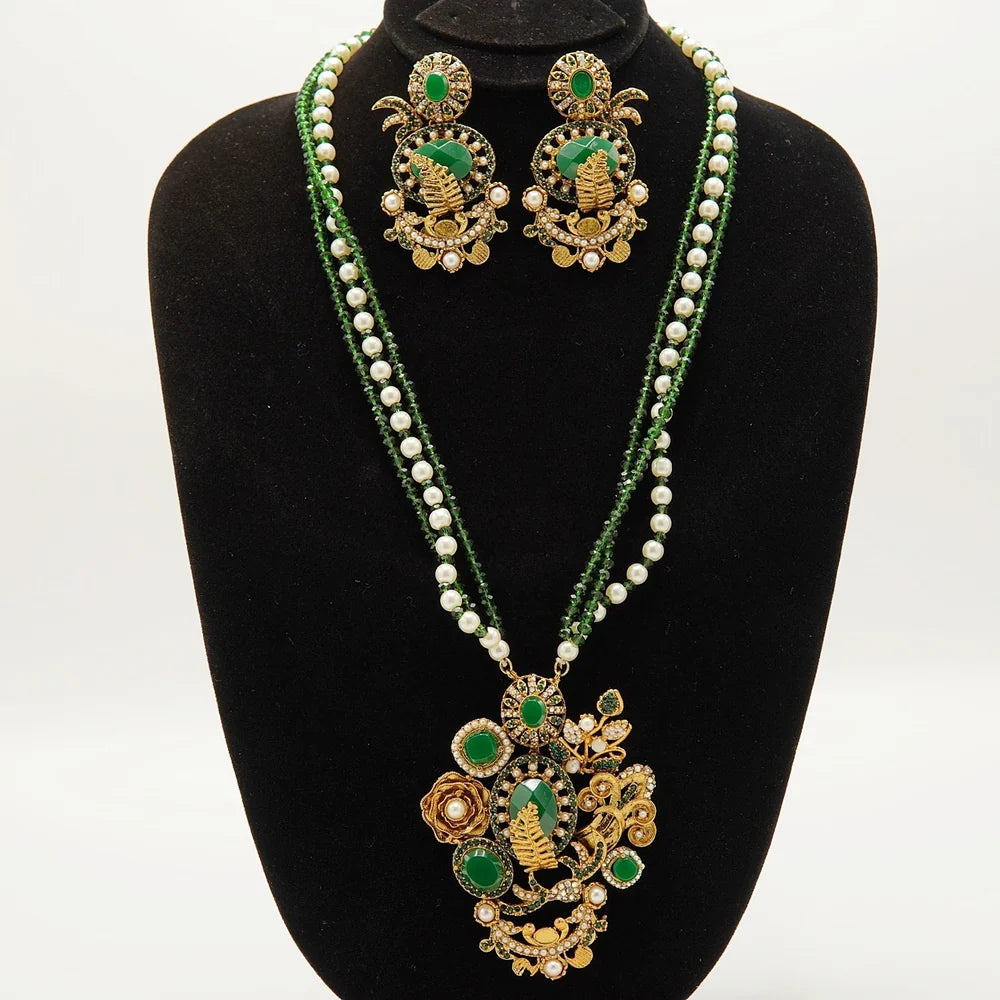 Haseen Turkish pendant long mala set